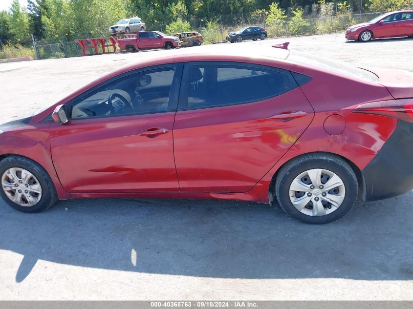 2016 Hyundai Elantra Se VIN: 5NPDH4AE9GH784607 Lot: 40368763