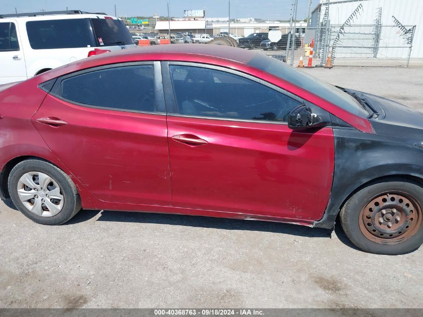 2016 Hyundai Elantra Se VIN: 5NPDH4AE9GH784607 Lot: 40368763