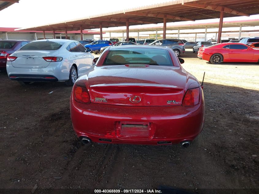 2004 Lexus Sc 430 VIN: JTHFN48YX40056920 Lot: 40368809