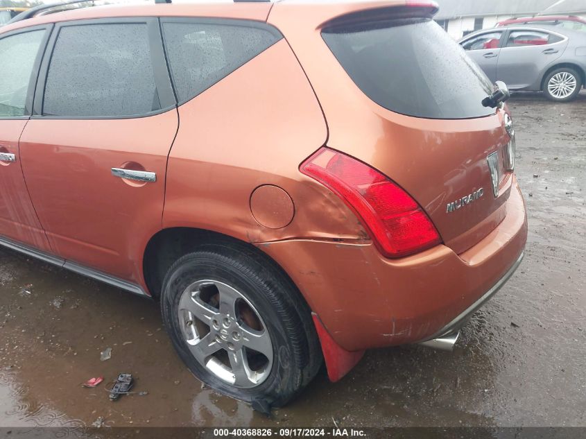 2003 Nissan Murano Sl VIN: JN8AZ08W53W237317 Lot: 40368826