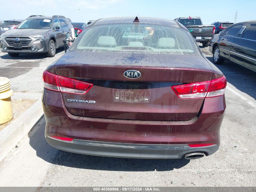 2018 Kia Optima Lx VIN: 5XXGT4L38JG226029 Lot: 40368986