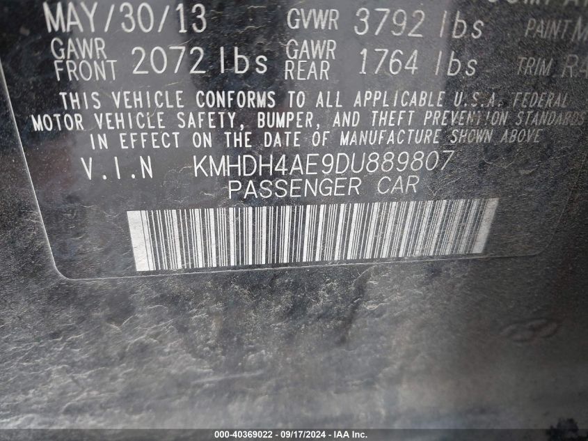 KMHDH4AE9DU889807 2013 Hyundai Elantra Gls