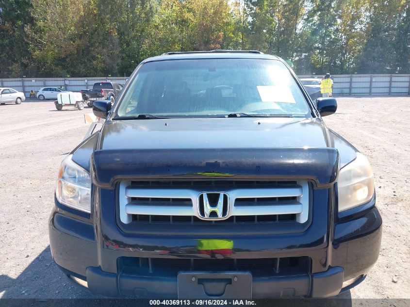 2006 Honda Pilot Ex-L VIN: 2HKYF18706H527279 Lot: 40369113