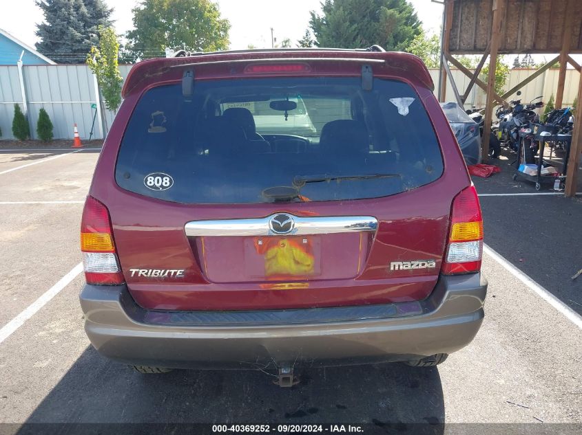 2004 Mazda Tribute Es V6 VIN: 4F2CZ96174KM24387 Lot: 40369252