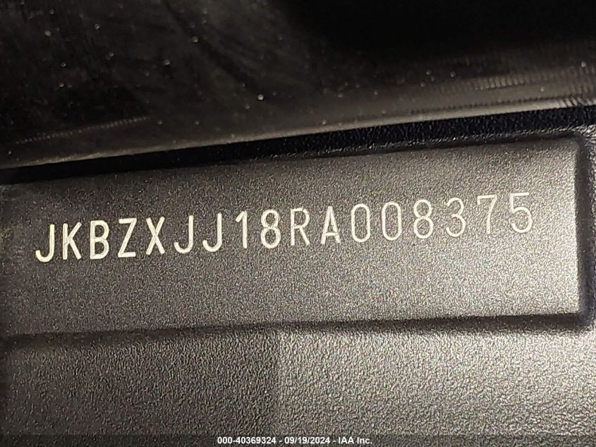 2024 Kawasaki Zx636 K VIN: JKBZXJJ18RA008375 Lot: 40369324