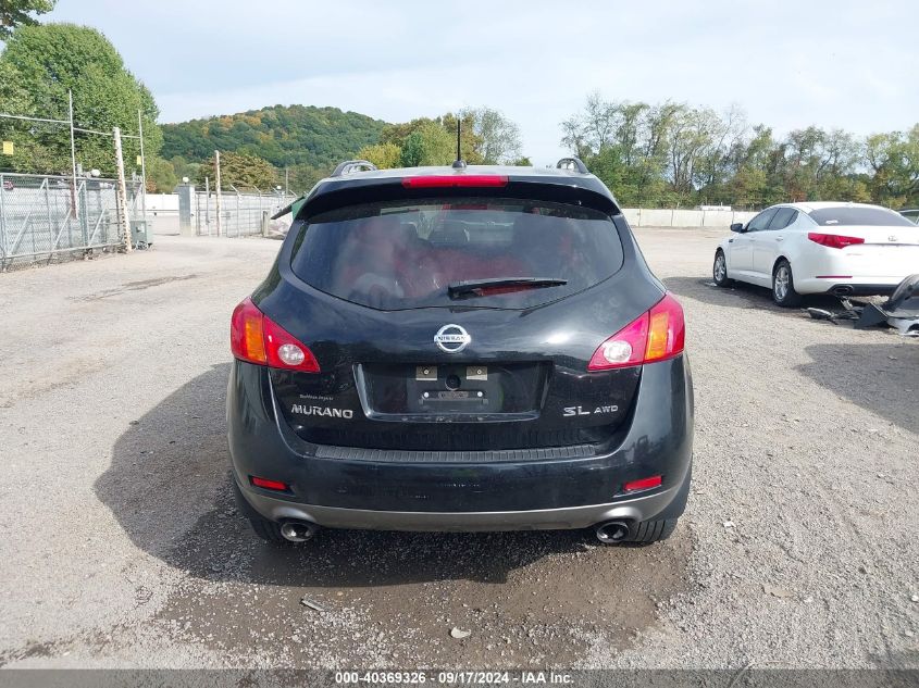 2009 Nissan Murano Sl VIN: JN8AZ18WX9W214176 Lot: 40369326