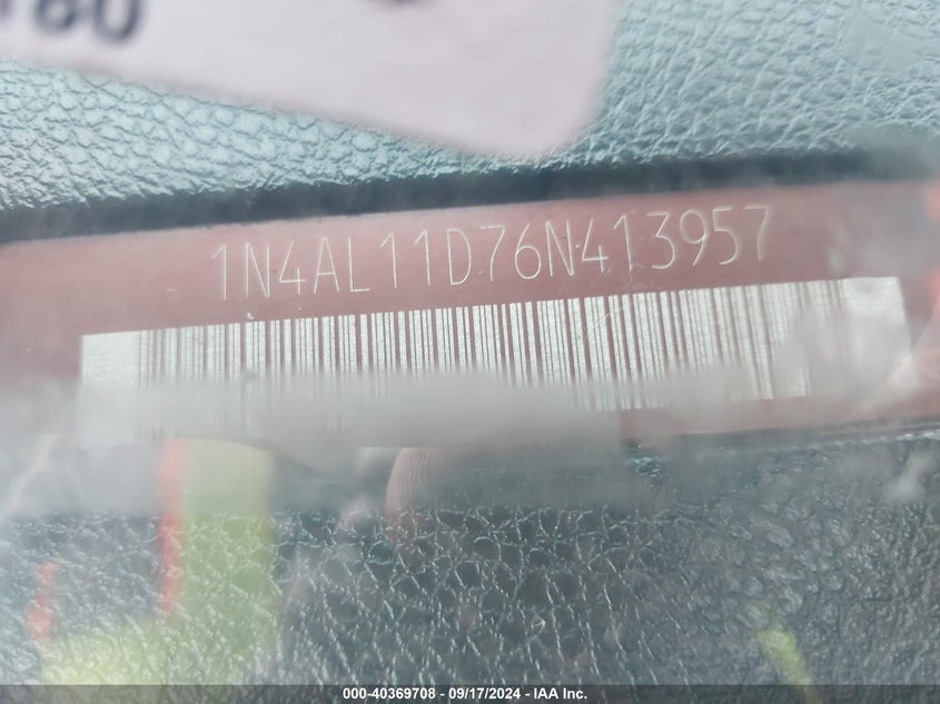 2006 NISSAN ALTIMA VIN: 1N4AL11D76N413957
