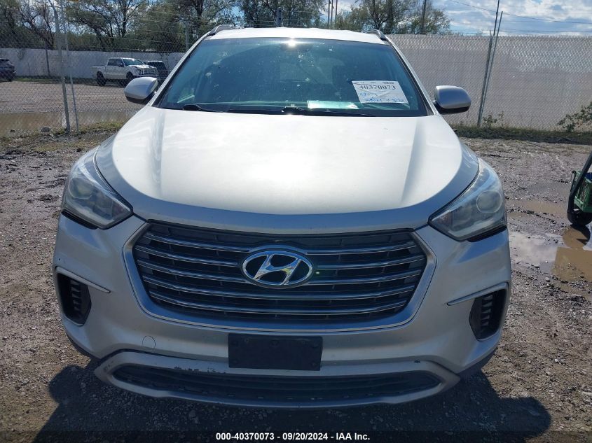 2017 Hyundai Santa Fe Se VIN: KM8SMDHF7HU192580 Lot: 40370073