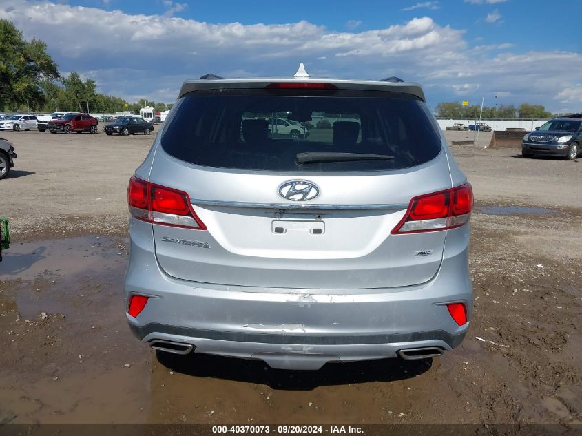 2017 Hyundai Santa Fe Se VIN: KM8SMDHF7HU192580 Lot: 40370073