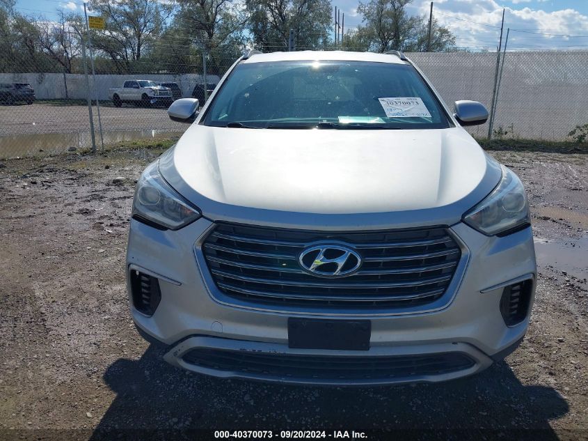 2017 Hyundai Santa Fe Se VIN: KM8SMDHF7HU192580 Lot: 40370073