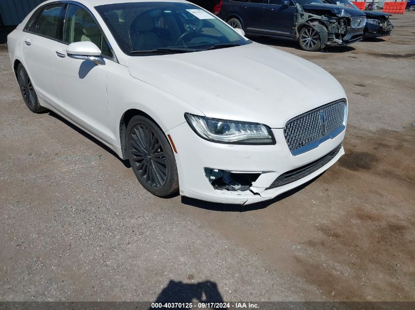 2017 Lincoln Mkz Reserve VIN: 3LN6L5E99HR646067 Lot: 40370125