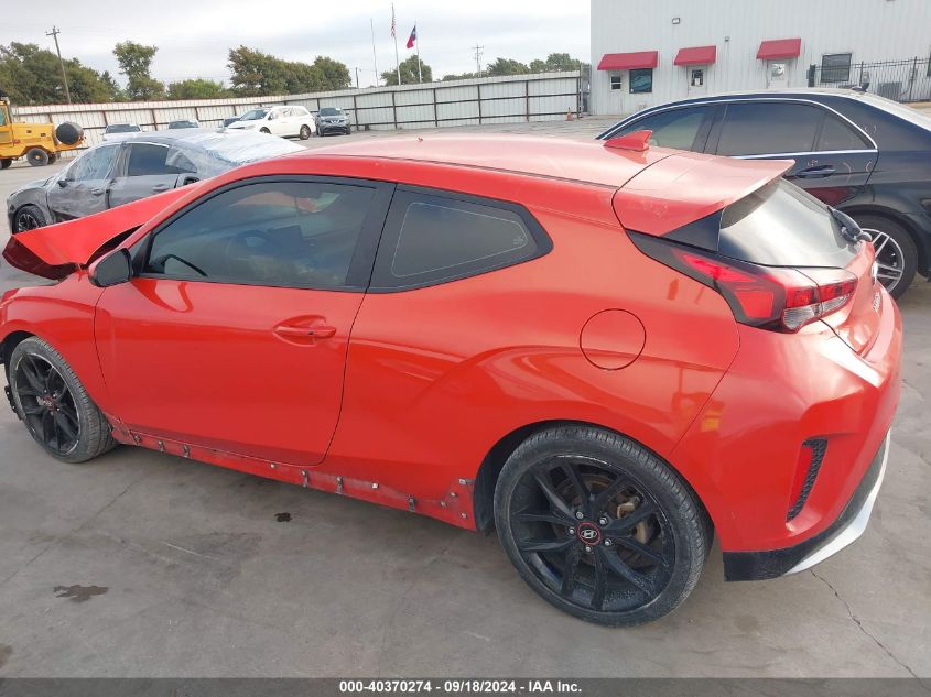 2020 Hyundai Veloster Turbo/Turbo R-Spec/Turbo Ultimate VIN: KMHTH6AB7LU031134 Lot: 40370274