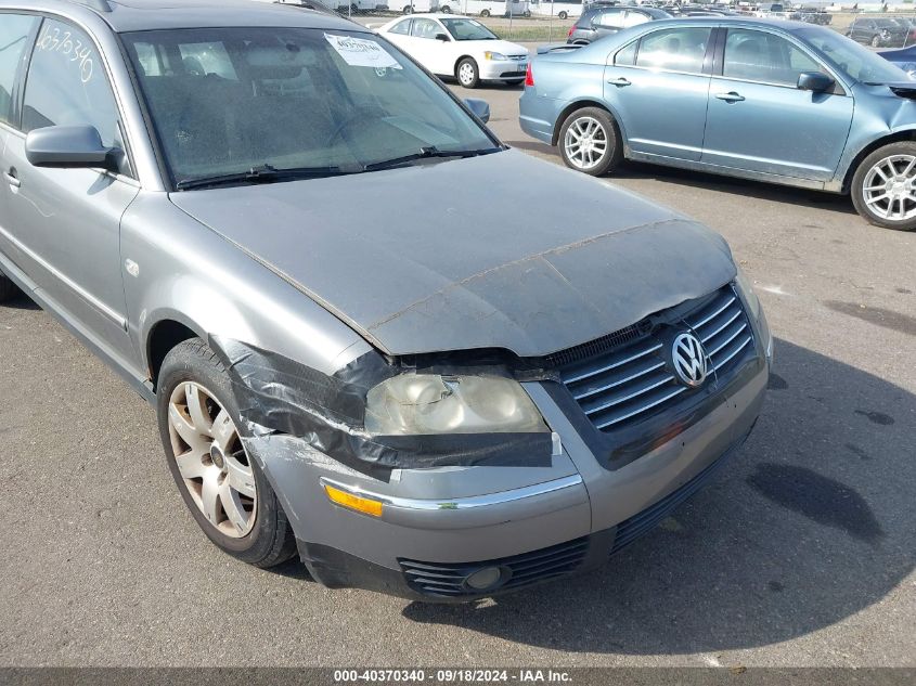 2002 Volkswagen Passat Glx 4Motion VIN: WVWYH63B02E372942 Lot: 40370340