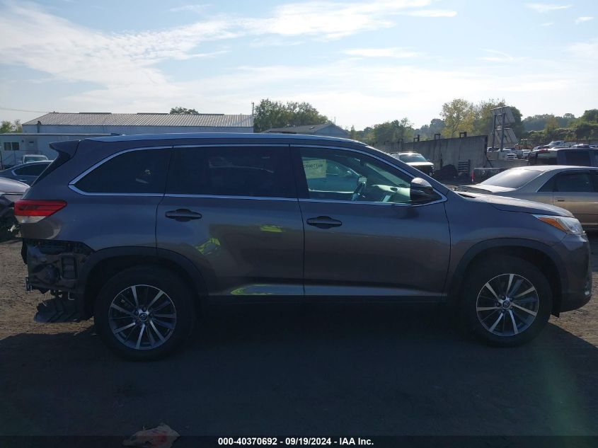 2019 Toyota Highlander Xle VIN: 5TDJZRFH7KS606200 Lot: 40370692