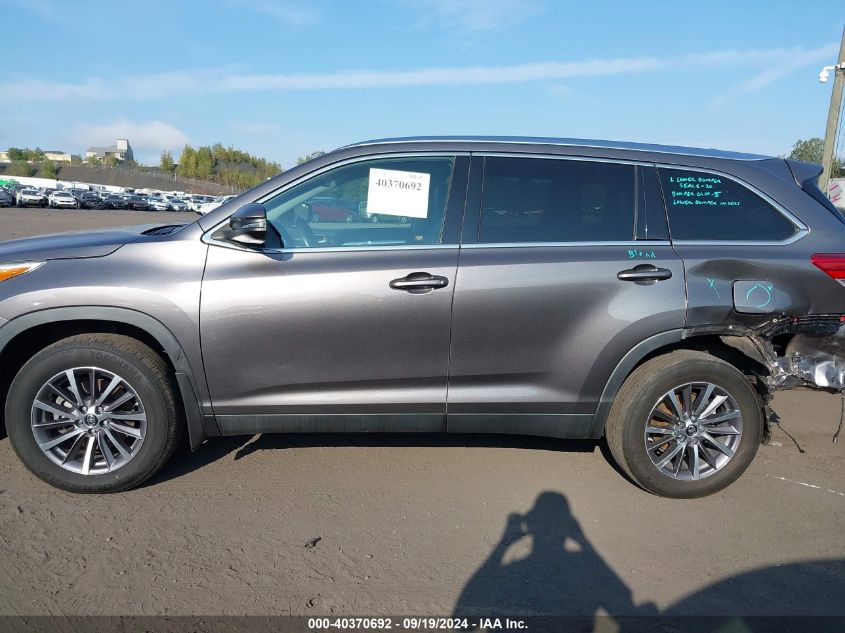 2019 Toyota Highlander Xle VIN: 5TDJZRFH7KS606200 Lot: 40370692