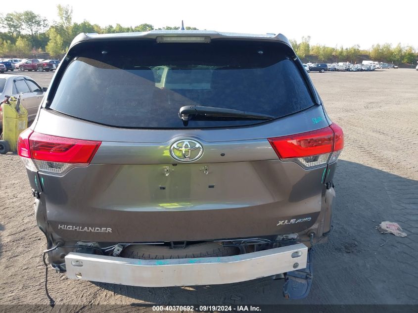 2019 Toyota Highlander Xle VIN: 5TDJZRFH7KS606200 Lot: 40370692