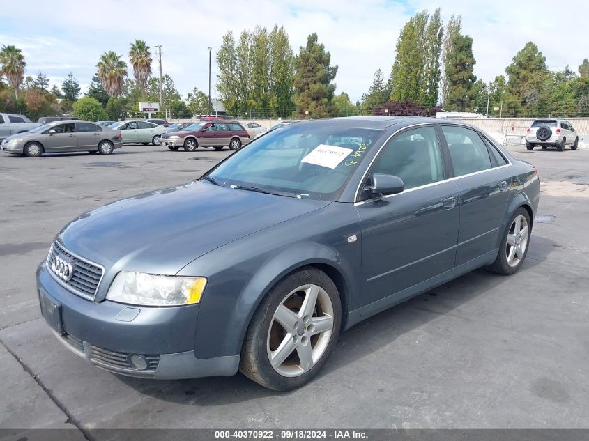 2002 Audi A4 3.0 VIN: WAULT68EX2A243168 Lot: 40370922