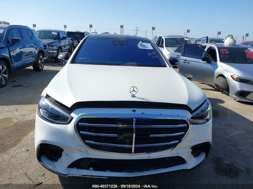 2022 Mercedes-Benz S 580 4Matic VIN: W1K6G7GB8NA118195 Lot: 40371226