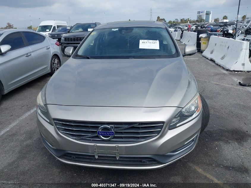 2015 Volvo S60 T5 Premier VIN: YV126MFK1F1362049 Lot: 40371347