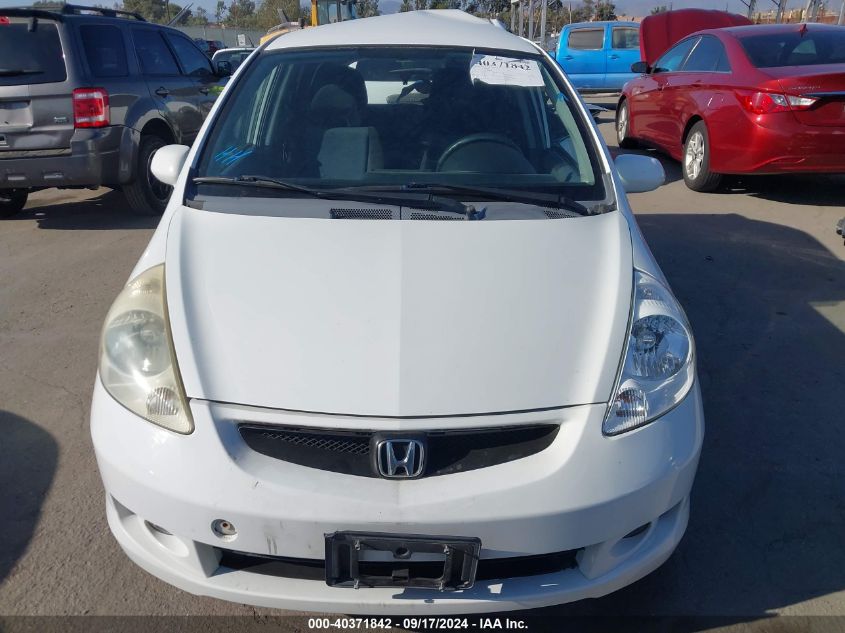 2007 Honda Fit Sport VIN: JHMGD38687S028140 Lot: 40371842