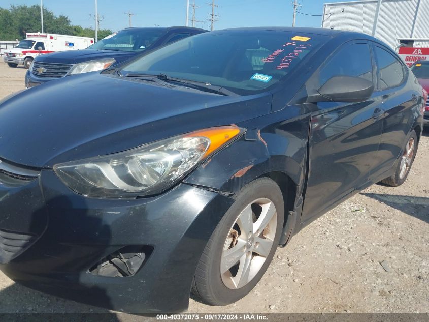 2013 Hyundai Elantra Gls VIN: 5NPDH4AE9DH287018 Lot: 40372075