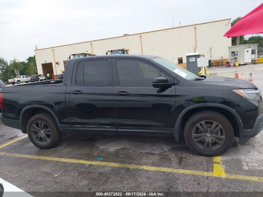 2019 Honda Ridgeline Sport VIN: 5FPYK3F10KB001837 Lot: 40372522