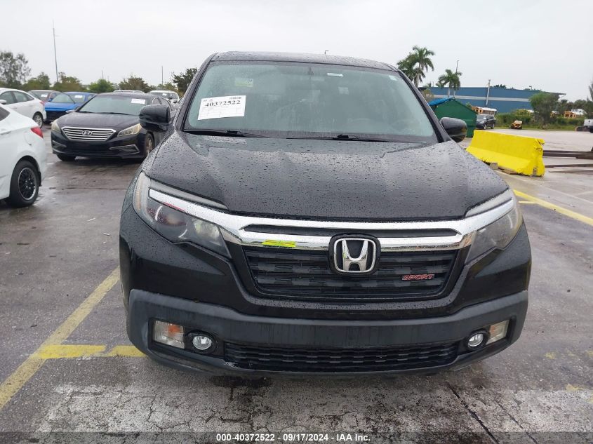 2019 Honda Ridgeline Sport VIN: 5FPYK3F10KB001837 Lot: 40372522