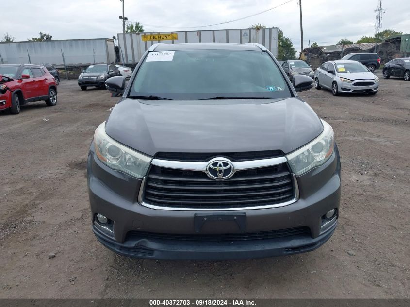 2015 Toyota Highlander Limited V6 VIN: 5TDDKRFH0FS223867 Lot: 40372703