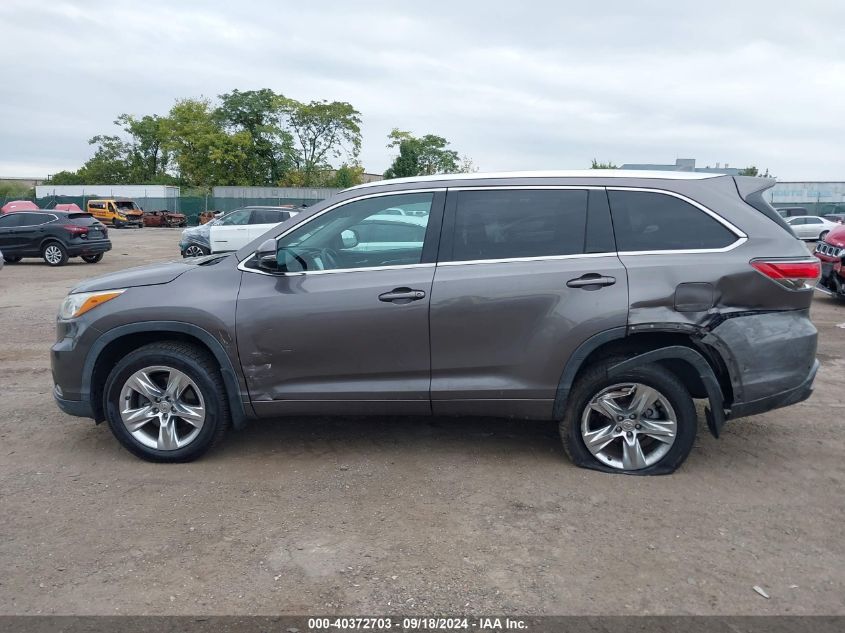 2015 Toyota Highlander Limited V6 VIN: 5TDDKRFH0FS223867 Lot: 40372703