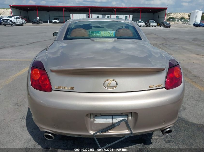 2005 Lexus Sc 430 VIN: JTHFN48Y350063502 Lot: 40372856