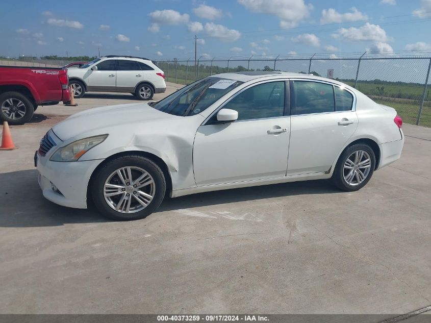 2012 Infiniti G37X VIN: JN1CV6AR6CM676208 Lot: 40373259