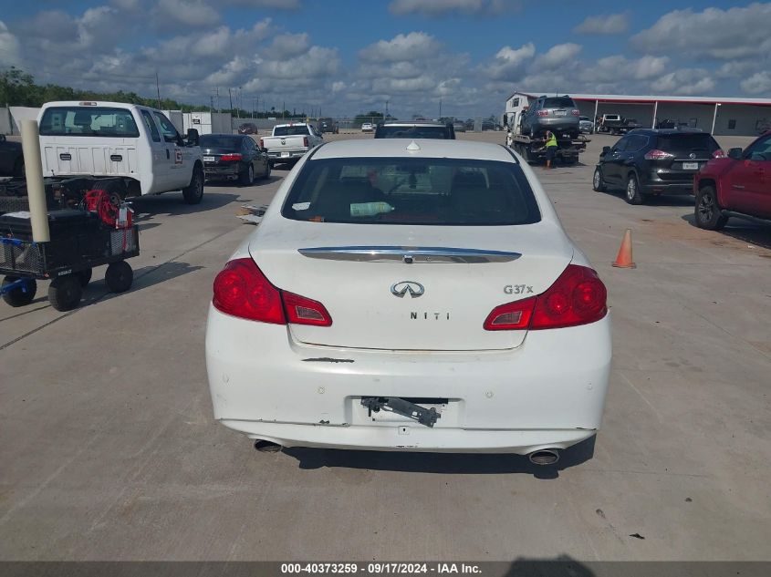 2012 Infiniti G37X VIN: JN1CV6AR6CM676208 Lot: 40373259