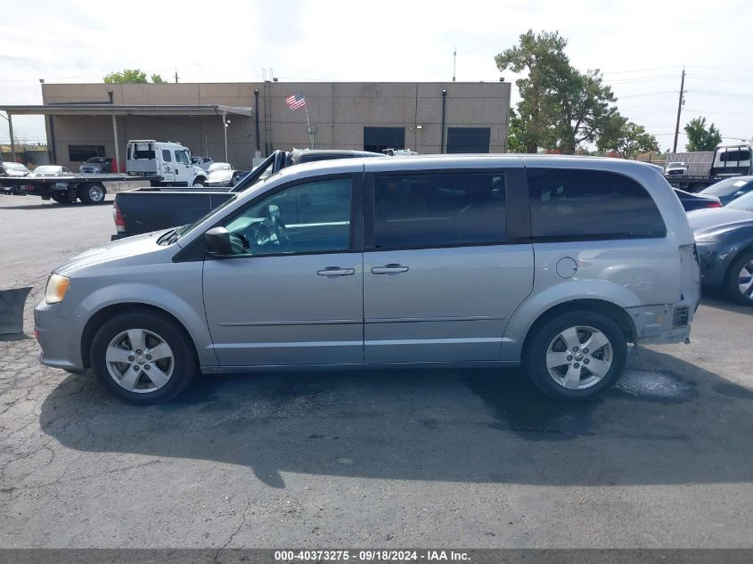 2013 Dodge Grand Caravan Se VIN: 2C4RDGBG0DR791530 Lot: 40373275