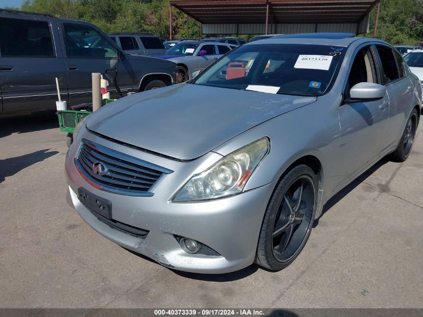 2012 Infiniti G37 Journey VIN: JN1CV6AP1CM621826 Lot: 40373339