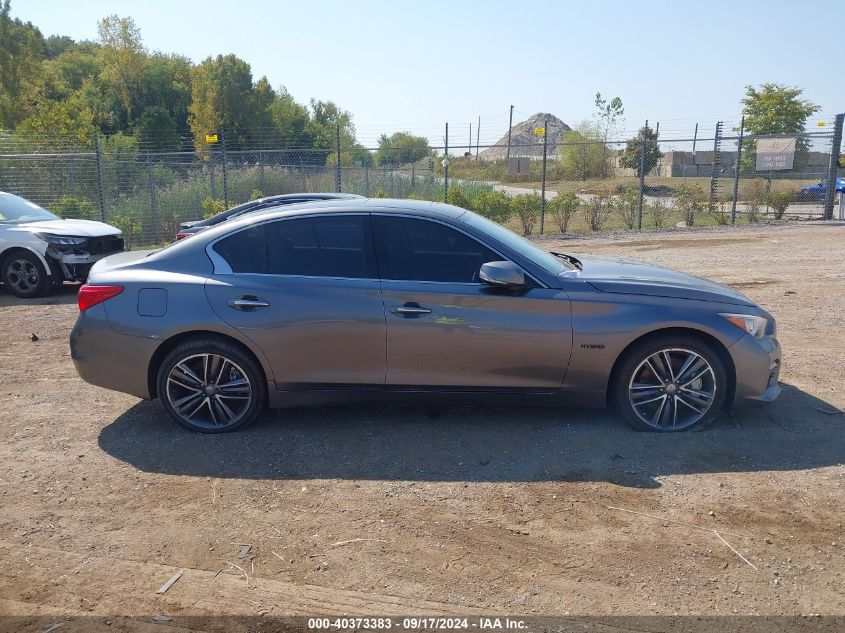 2014 Infiniti Q50 Hybrid Sport VIN: JN1AV7AR6EM700412 Lot: 40373383