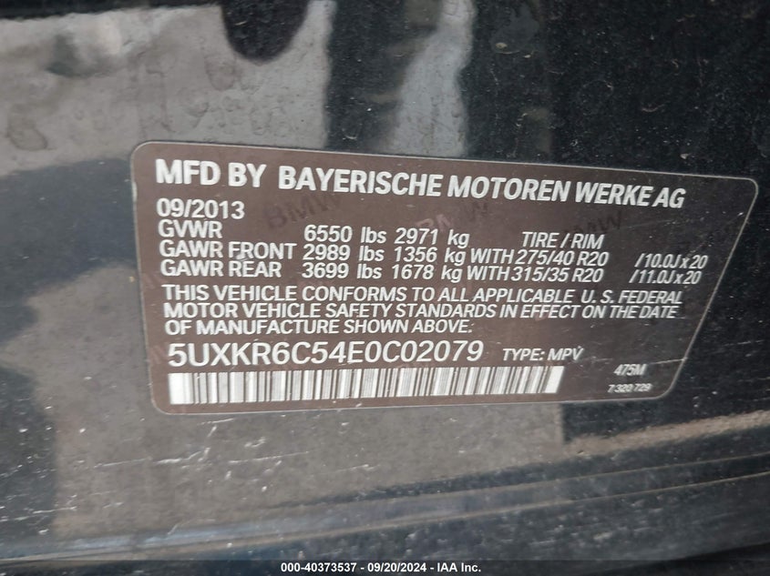 2014 BMW X5 XDRIVE50I - 5UXKR6C54E0C02079