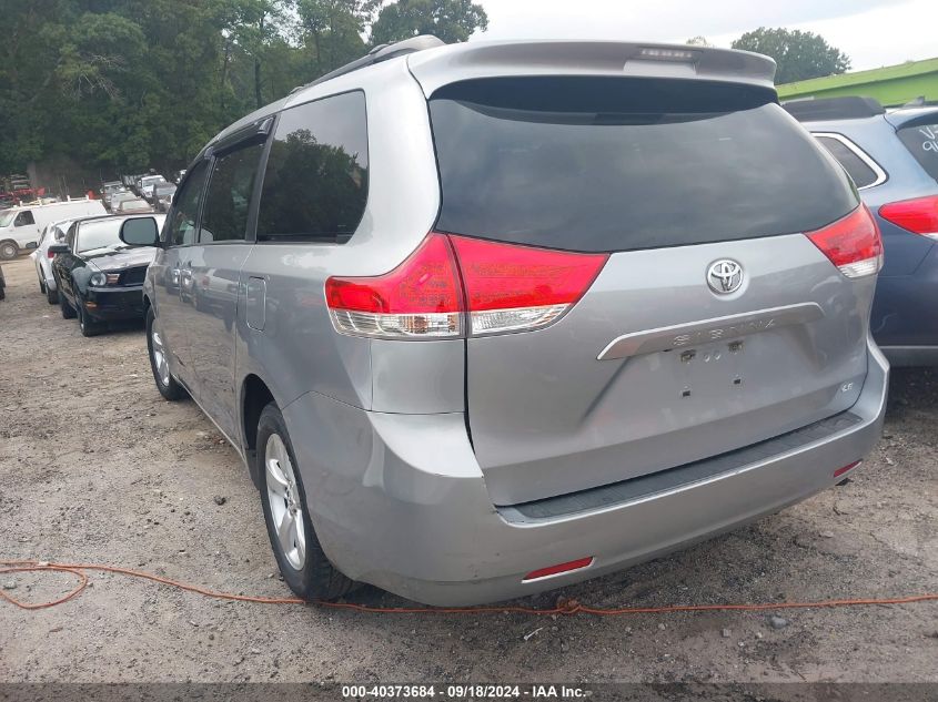 2013 TOYOTA SIENNA VIN: 5TDKK3DC5DS367505