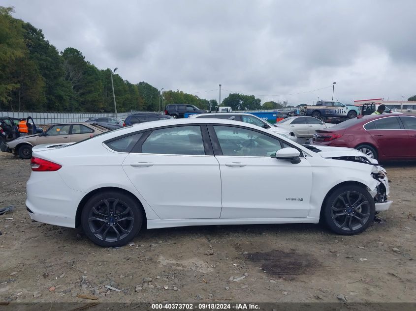 2018 Ford Fusion Se Hybrid VIN: 3FA6P0LU7JR124634 Lot: 40373702