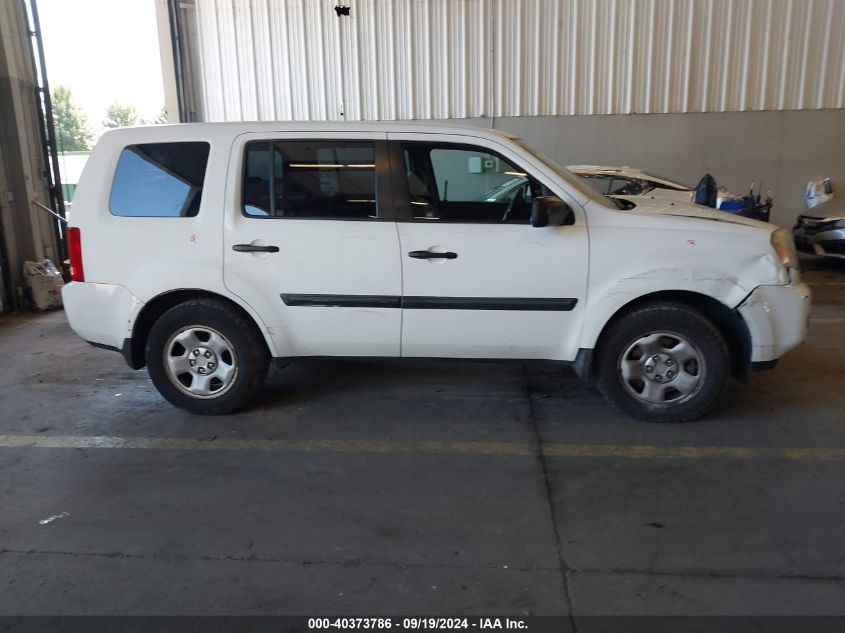 2010 Honda Pilot Lx VIN: 5FNYF4H29AB032012 Lot: 40373786