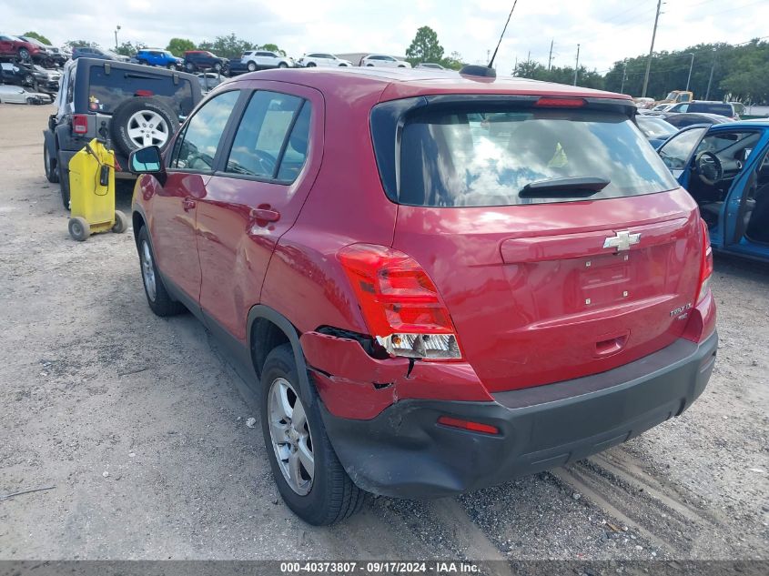 2015 Chevrolet Trax 1Ls VIN: KL7CJPSB0FB227670 Lot: 40373807