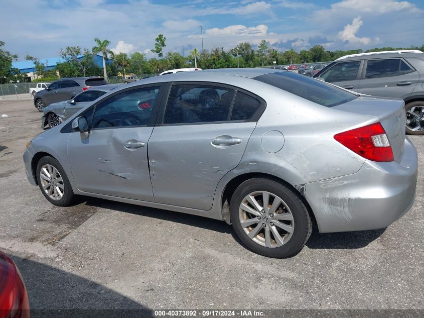 2012 Honda Civic Ex VIN: 19XFB2F8XCE102849 Lot: 40373892