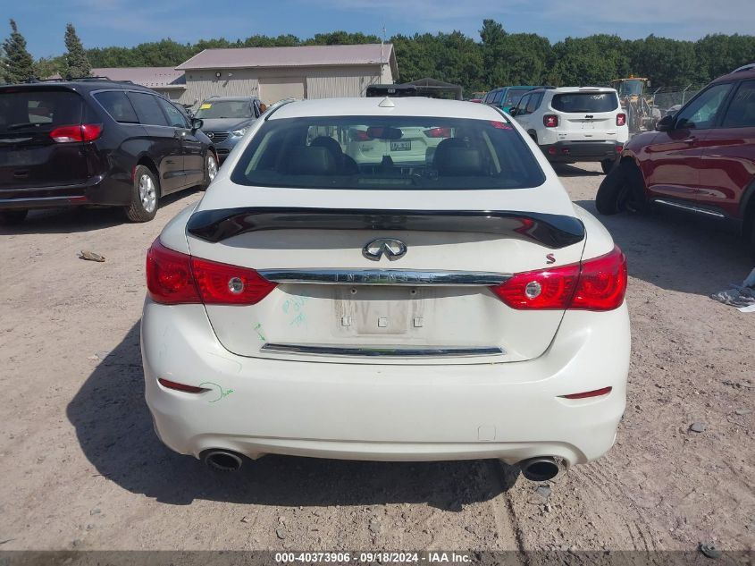 2016 Infiniti Q50 3.0T Red Sport 400 VIN: JN1FV7AR4GM450497 Lot: 40373906