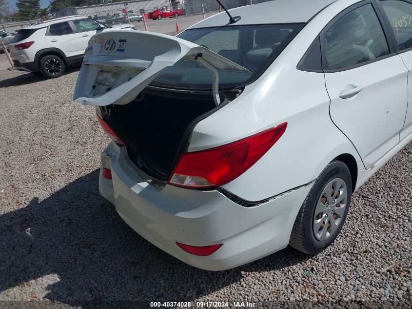 2016 Hyundai Accent Se VIN: KMHCT4AE5GU950763 Lot: 40374028