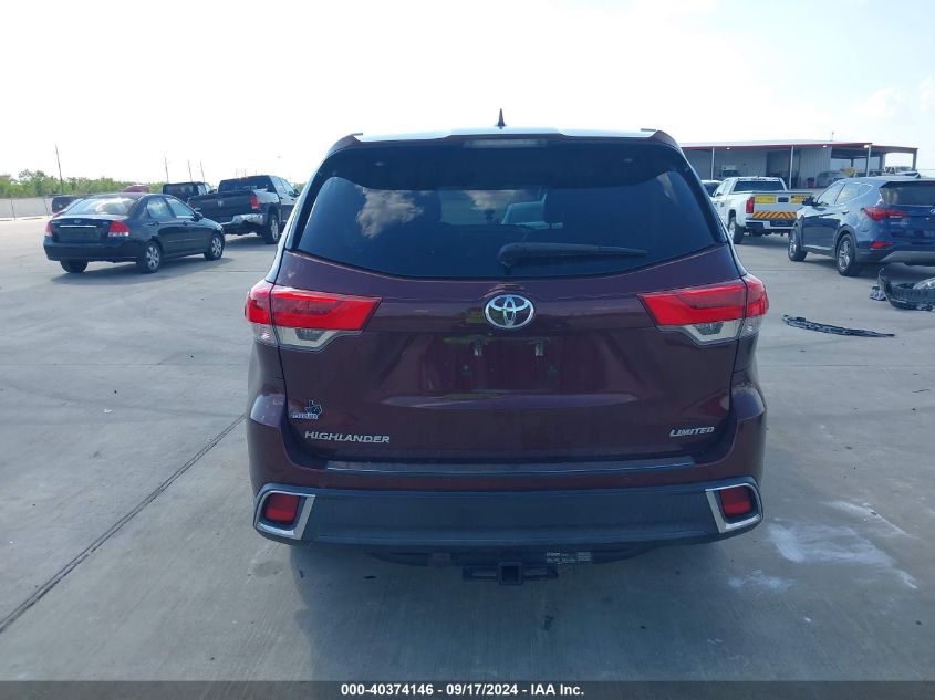 2017 Toyota Highlander Limited VIN: 5TDYZRFH2HS207699 Lot: 40374146