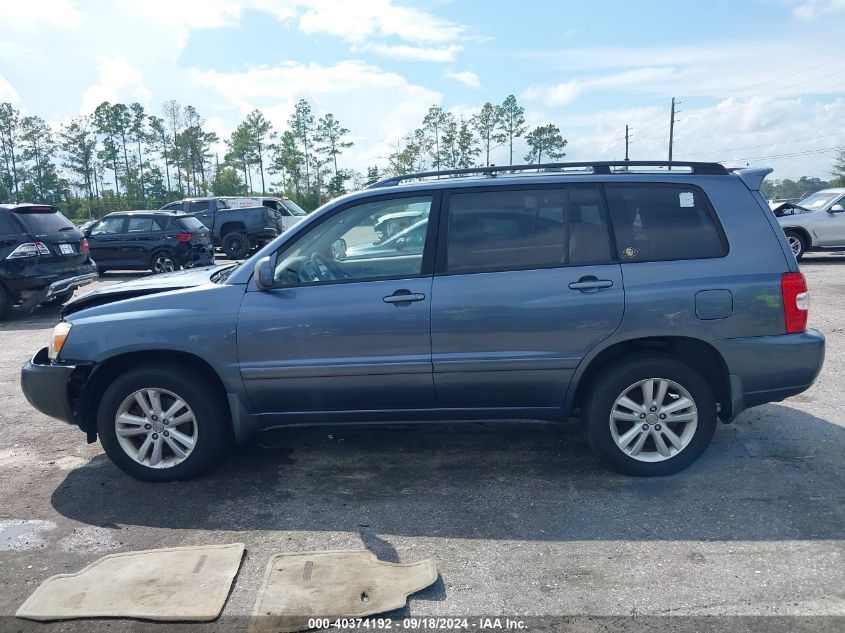 2006 Toyota Highlander Hybrid Hybrid VIN: JTEEW21A060013147 Lot: 40374192