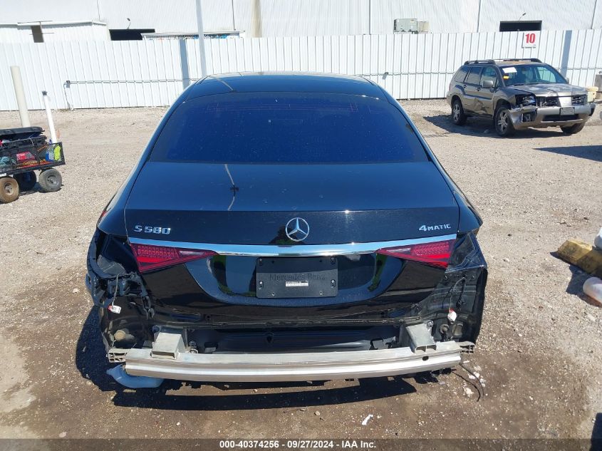 2021 Mercedes-Benz S 580 4Matic VIN: W1K6G7GB8MA051838 Lot: 40374256