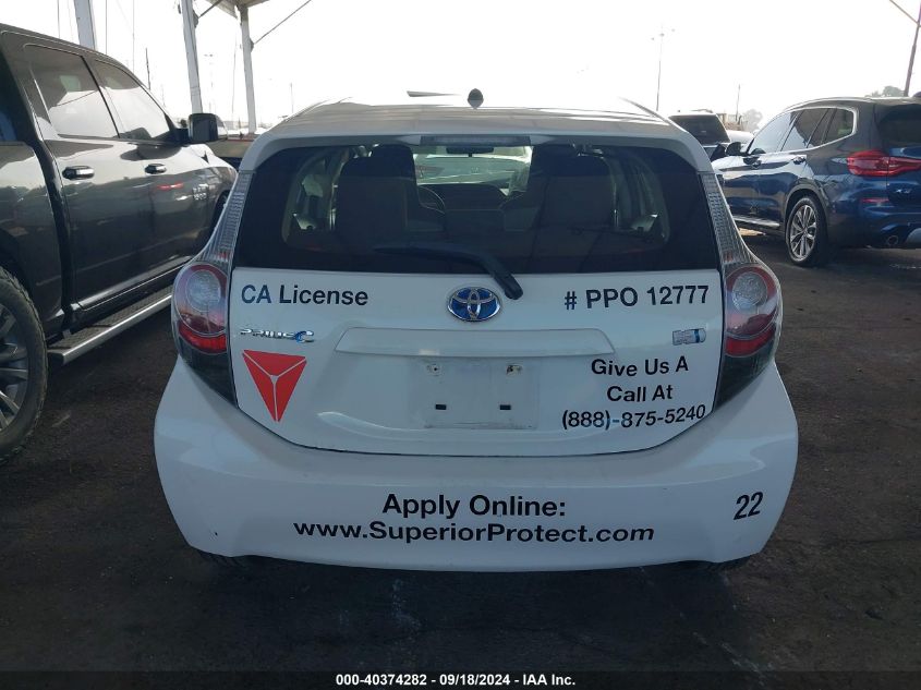 2014 Toyota Prius C VIN: JTDKDTB39E1069874 Lot: 40374282