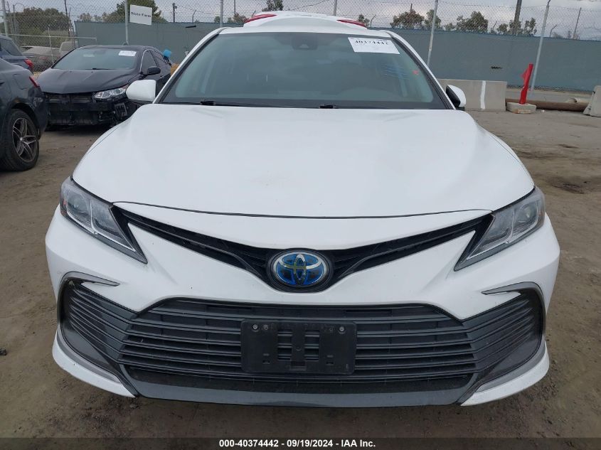 2021 Toyota Camry Le Hybrid VIN: 4T1C31AK7MU550459 Lot: 40374442