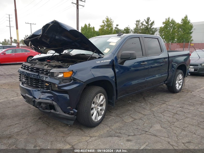 2021 CHEVROLET SILVERADO 1500 2WD  SHORT BED CUSTOM - 1GCPWBEK0MZ264372