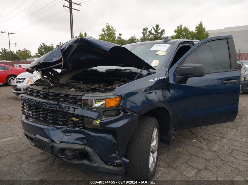 2021 CHEVROLET SILVERADO 1500 2WD  SHORT BED CUSTOM - 1GCPWBEK0MZ264372